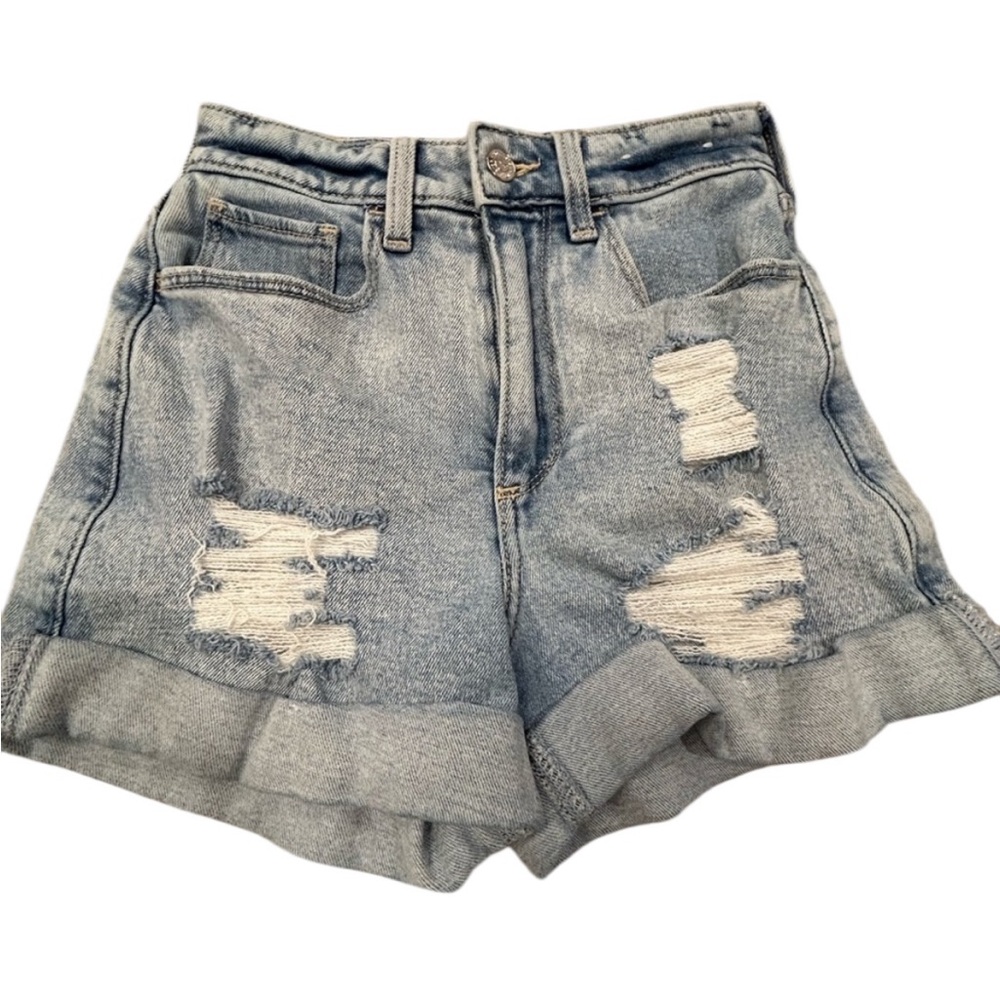 Hollister‎ Light Blue Distressed Jean Shorts